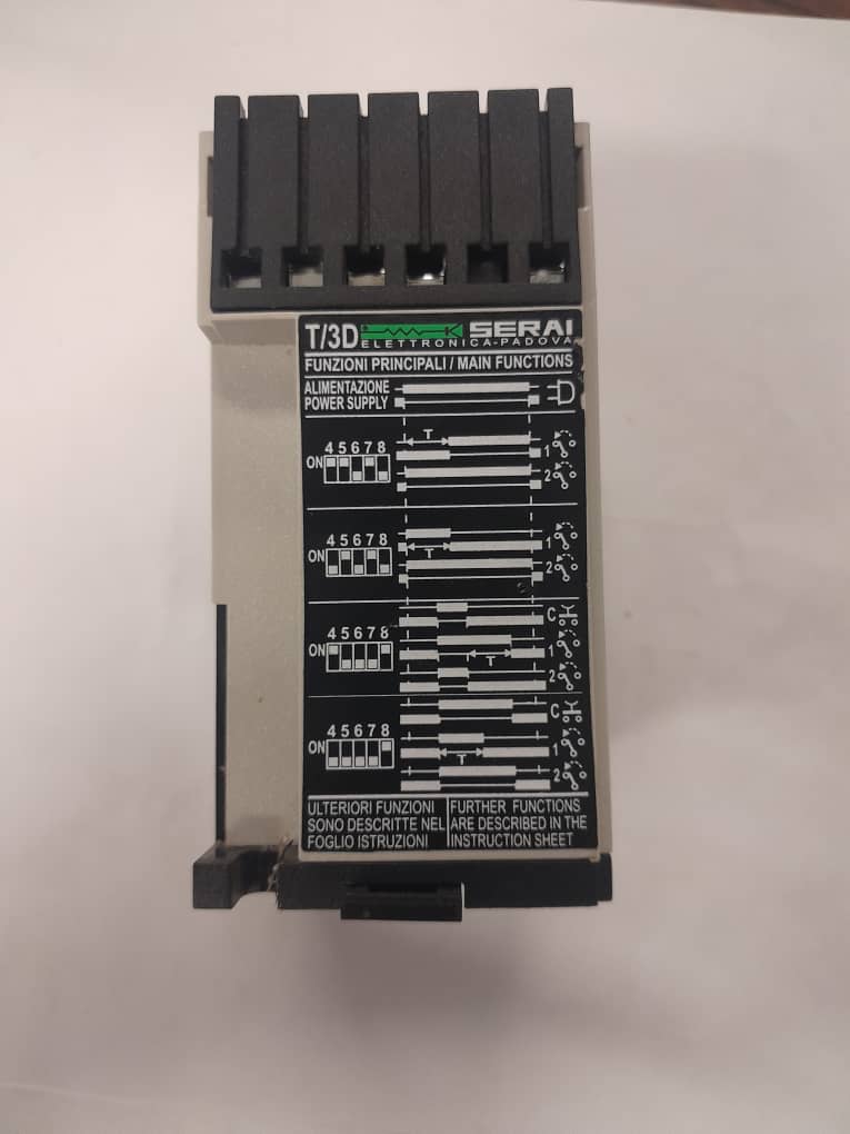 TEMPORIZADOR ELECTRONICO SERAI ZOCCOLO T/3D MULTIFUNCION DUAL CON DOS RELES 110-230VAC
